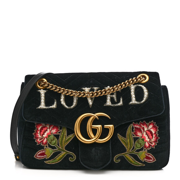Gucci Velvet Matelasse Loved #180978G95B - Picture 1 of 14